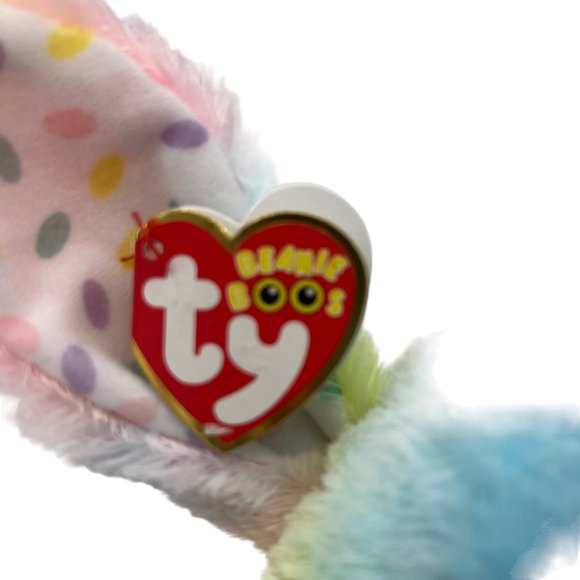 Ty Beanie Boos Collection Bubby Bunny Stuffed Animal Plush Toy Spring Silk - Picture 8 of 11